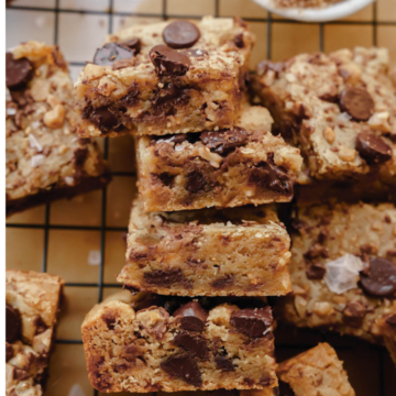 Dark Chocolate Toffee Blondies