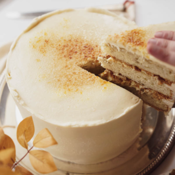 Banana Creme Brûlée Cake