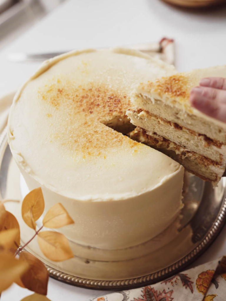 Banana Creme Brûlée Cake