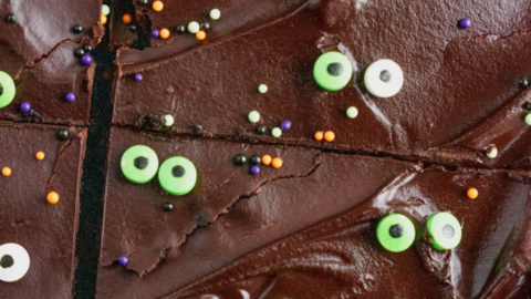 Black Chocolate Cake for Halloween - Gretchen's Vegan Bakery