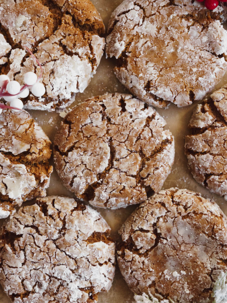 Gingerbread Crinkle Cookies