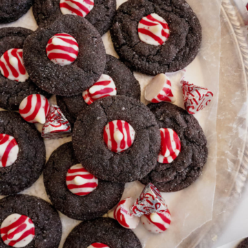 Peppermint Kiss Chocolate Cookies