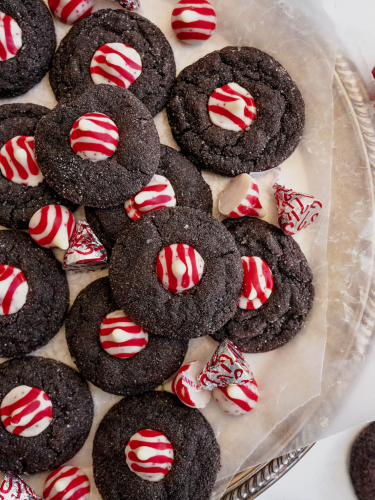 Peppermint Kiss Chocolate Cookies