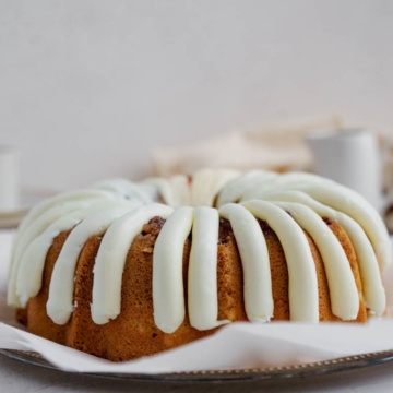 White Chocolate Raspberry Bundt Cake