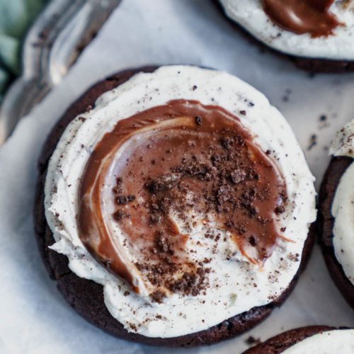 Frosted Grasshopper Cookies