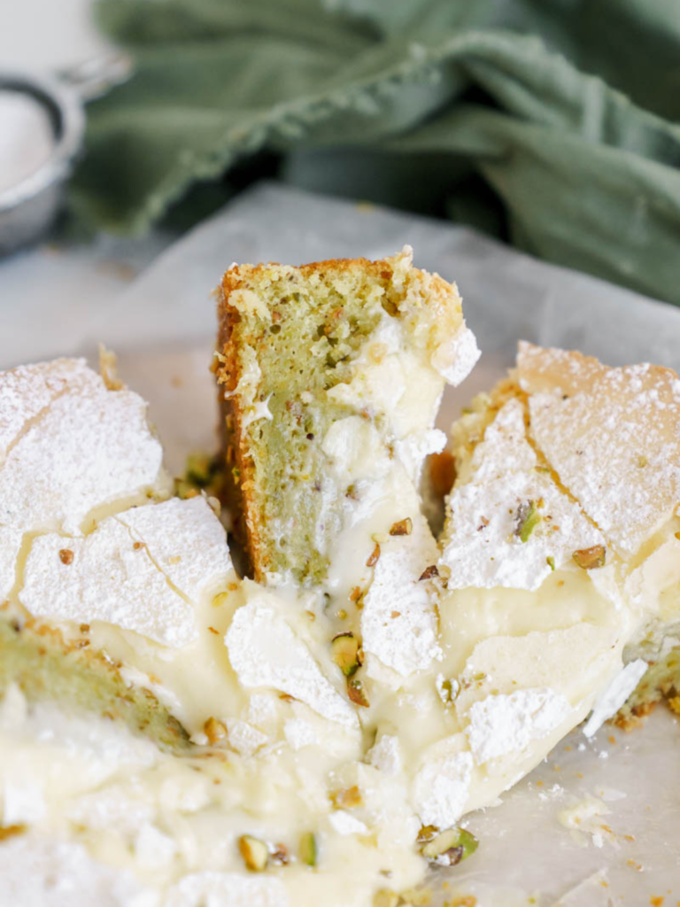 pistachio gooey butter cake