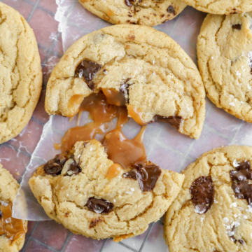 caramel chocolate chip cookies