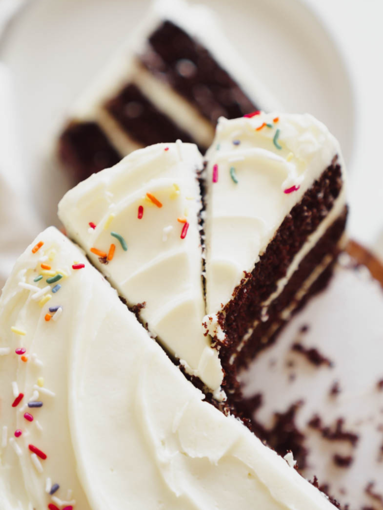 chocolate cake with cream cheese frosting