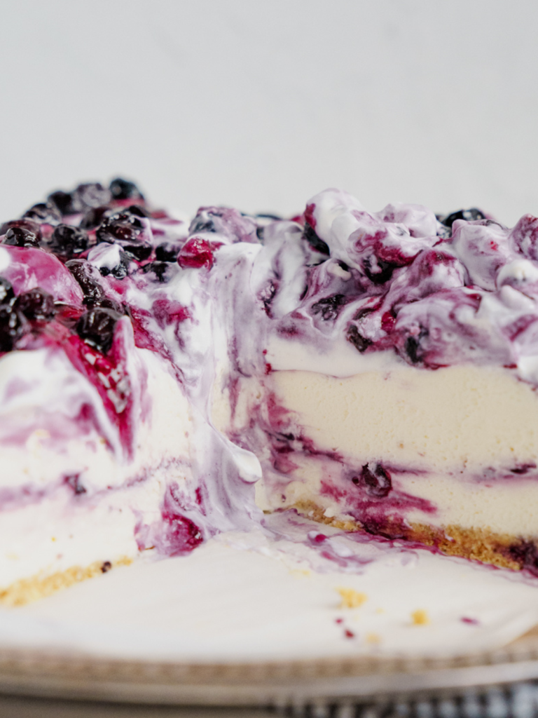 No Bake Blueberry Cheesecake