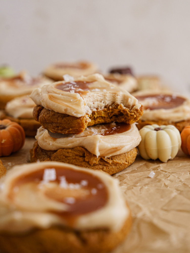 pumpkin caramel cookies