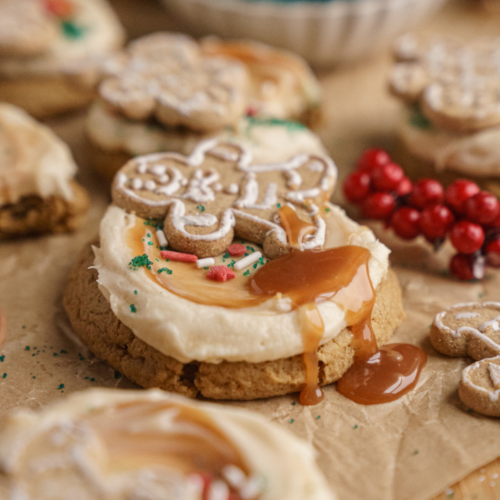 Caramel Gingerbread Cookies