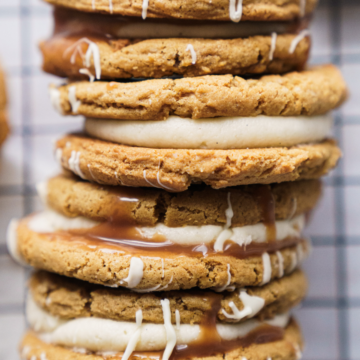 Gingerbread Caramel Cookie Sandwiches