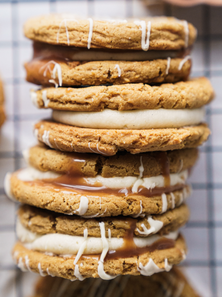 Gingerbread Caramel Cookie Sandwiches