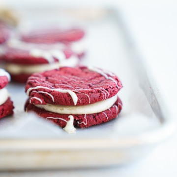 red velvet cookie sandwich