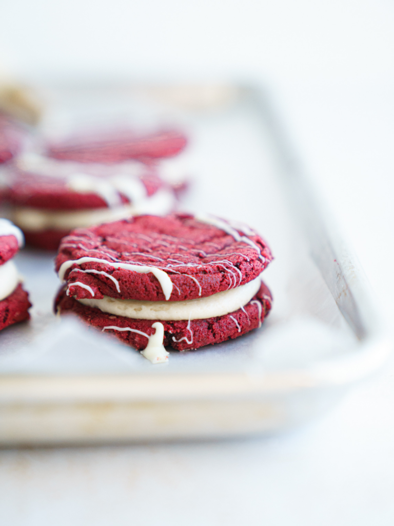 red velvet cookie sandwich