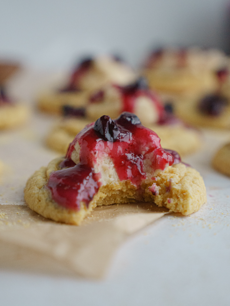 blueberry cornbread cookies